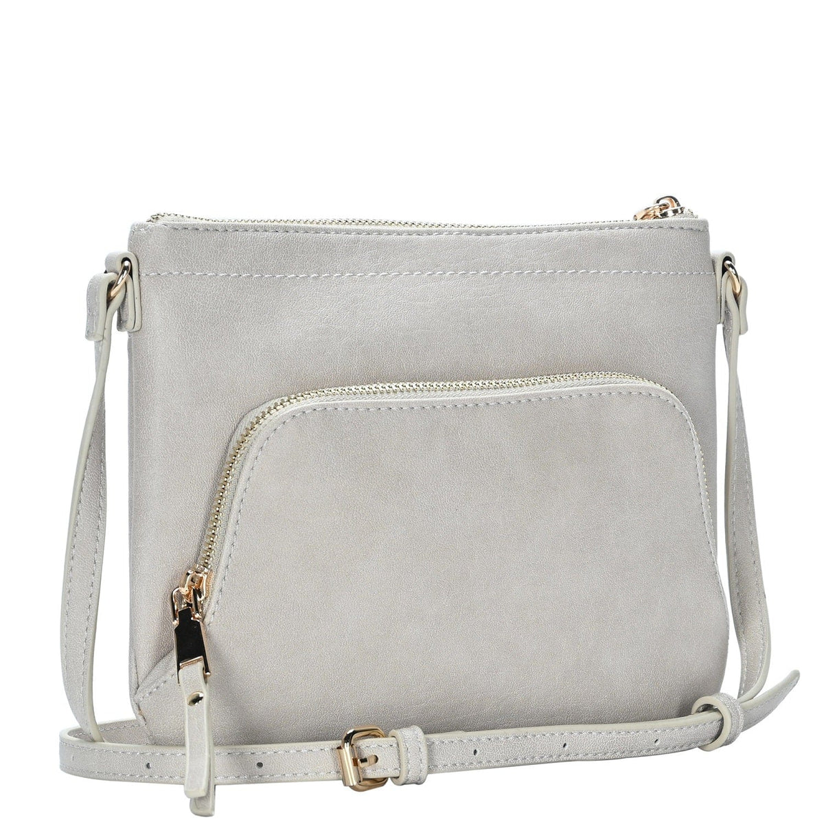 BGT5449 Multi Pockets Crossbody w/Front & Back Zippers - MiMi Wholesale