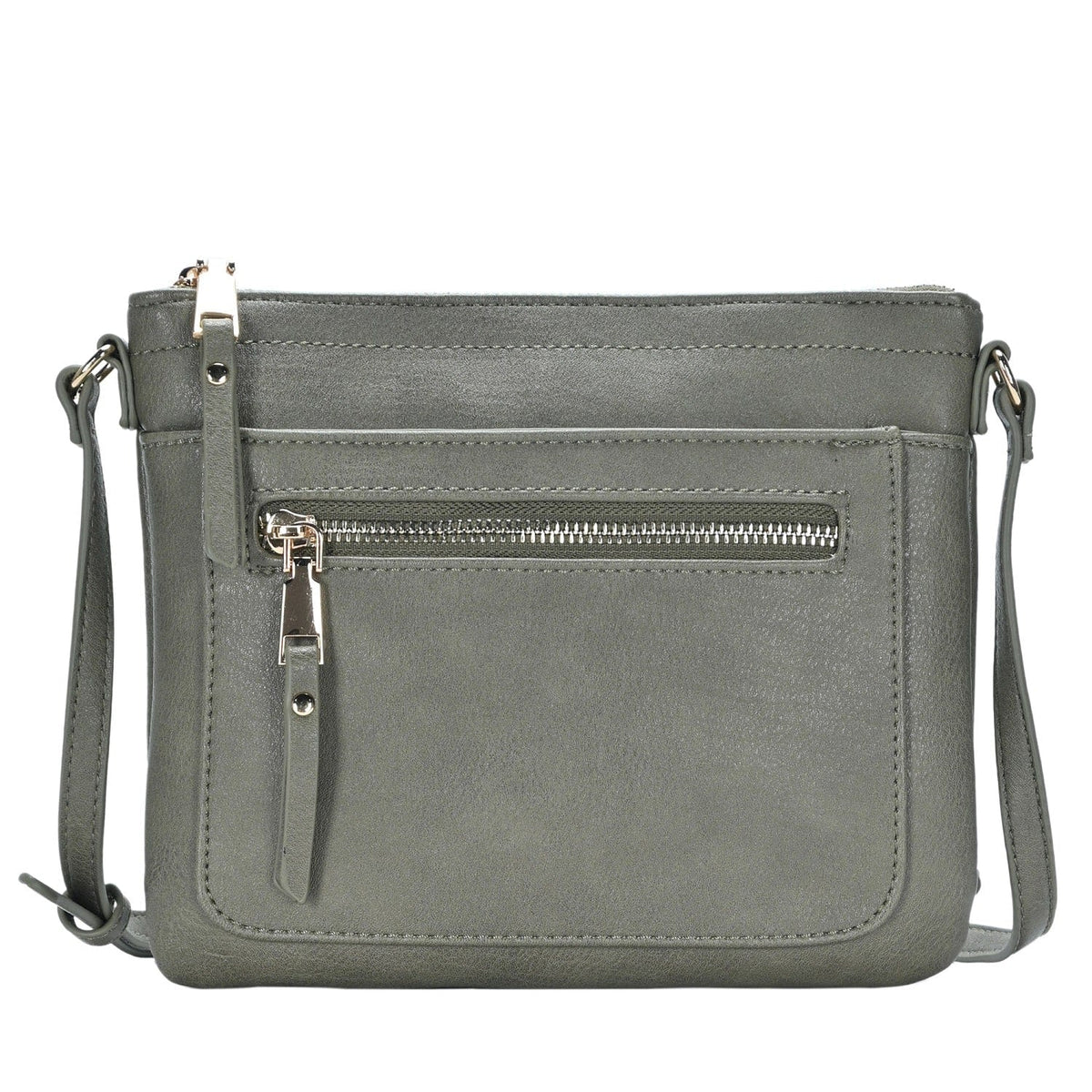 BGT5449 Multi Pockets Crossbody w/Front & Back Zippers - MiMi Wholesale