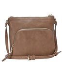 BGT5449 Multi Pockets Crossbody w/Front & Back Zippers - MiMi Wholesale