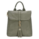 BGT59001 Fold Over Tassel Clasp Backpack - MiMi Wholesale