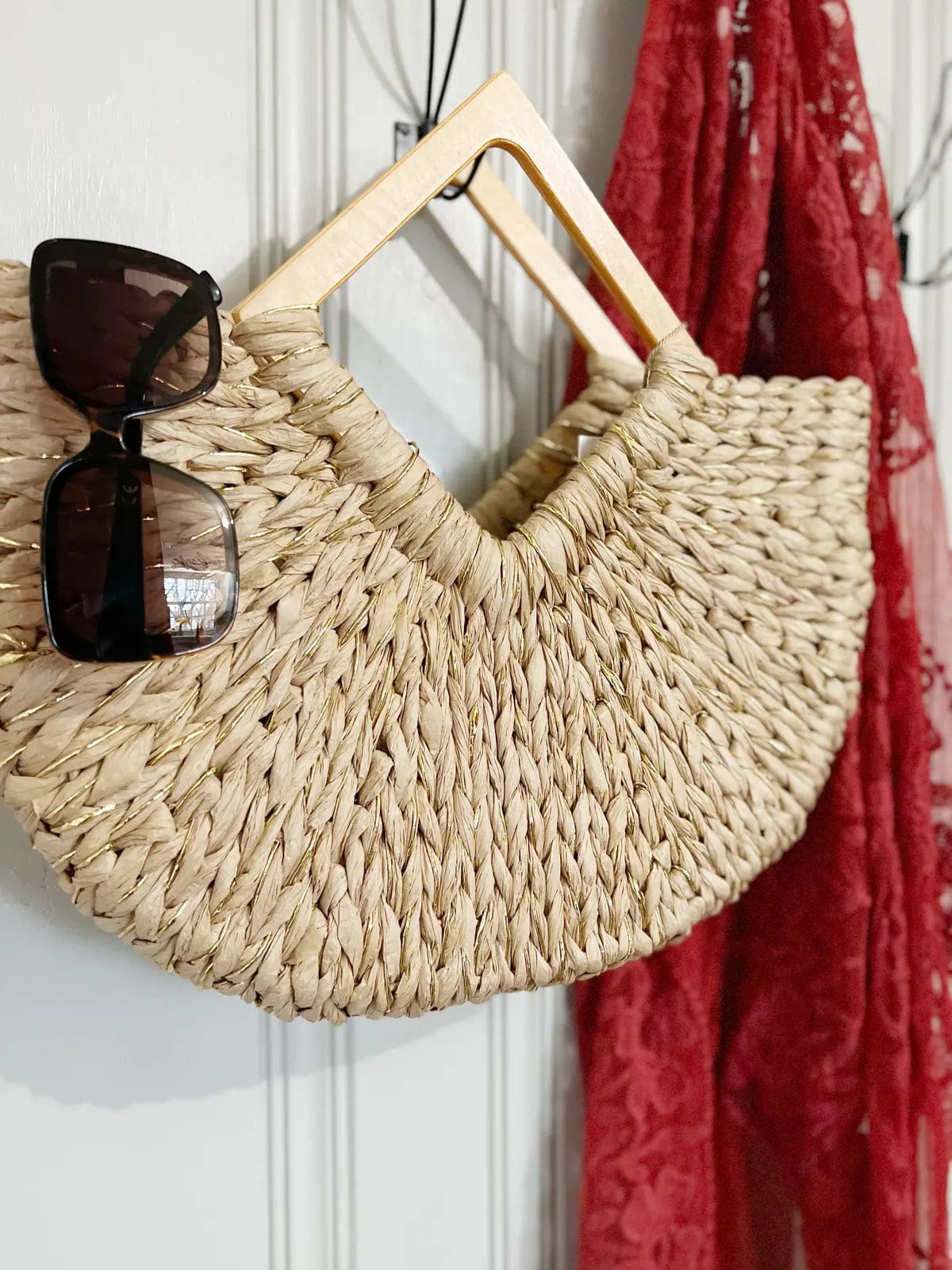 Franka straw ring tote bag sales