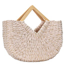 BGT81781 Isabella Wooden Handle Straw Tote Bag - MiMi Wholesale