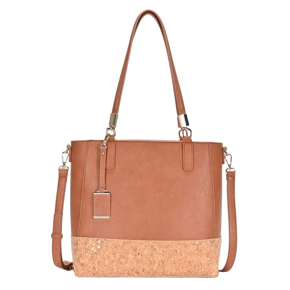 BGT84550 Monogrammable Cork Tote Bag - MiMi Wholesale