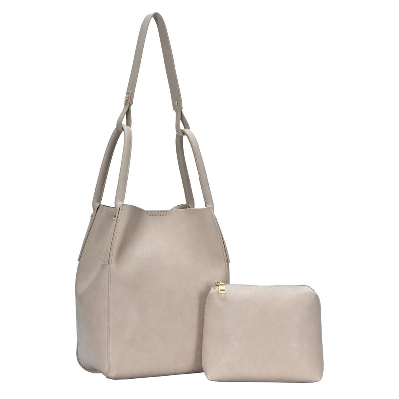 BGT85000 Soft Leather Double Handle Bucket Bag - MiMi Wholesale