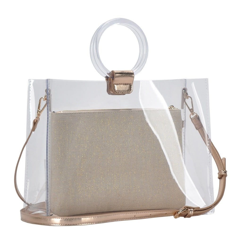 BGW2492 Clear Plastic Ring Handle Bag-in-a-Bag - MiMi Wholesale