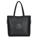 BGW3407 Monogrammable Zipper Detail Shoulder Tote w/ Removable Pouch - MiMi Wholesale