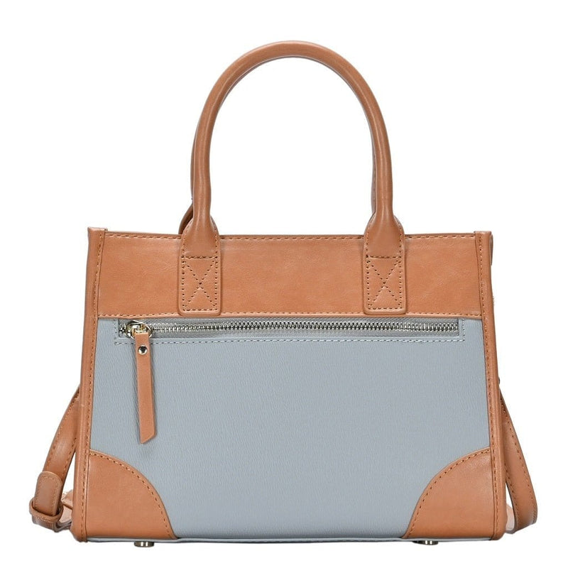 BGW4154 Structured Two-Tone Satchel - MiMi Wholesale