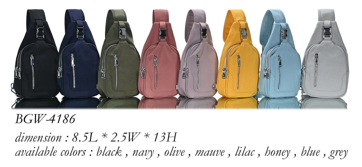 BGW4186 Buckle Poly Slingbag - MiMi Wholesale