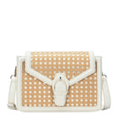 BGW4507 Rattan Leather Trim Crossbody - MiMi Wholesale