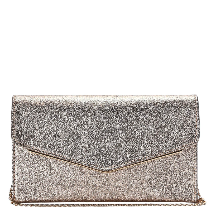 BGW47132 Sharice Envelope Clutch With Chain Strap - MiMi Wholesale