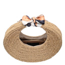 BGW5122 Faux Straw Scarf Round Tote Bag - MiMi Wholesale