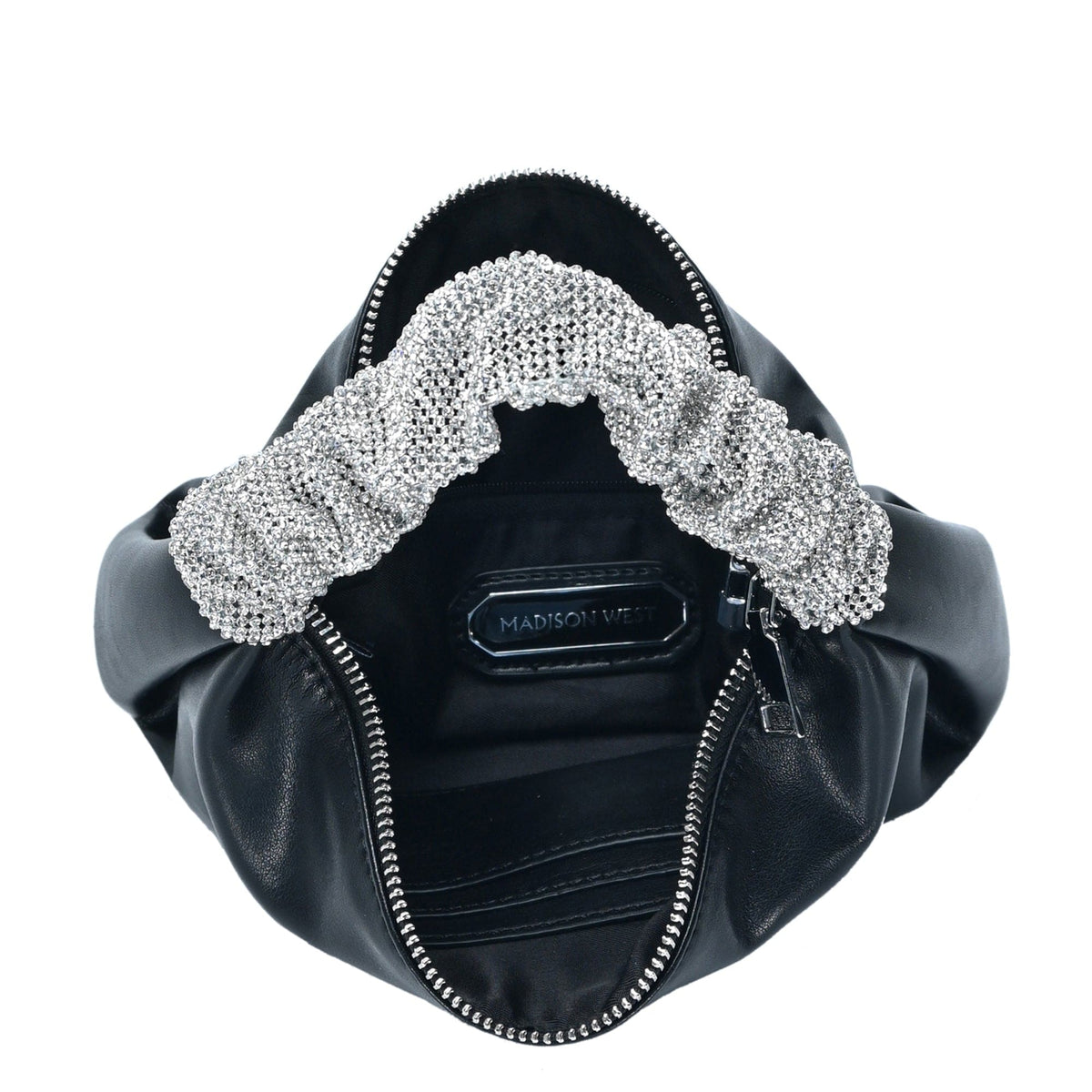 BGW5820 Natalia Rhinestone Scrunchie Handle Mini Bag - MiMi Wholesale