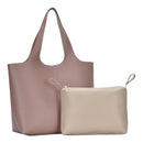 BGW81617 Monogrammable Modern Shoulder Tote w/ Removable Pouch - MiMi Wholesale