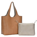 BGW81617 Monogrammable Modern Shoulder Tote w/ Removable Pouch - MiMi Wholesale