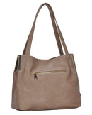 BGW84870 Monogrammable Three Compartment Shoulder Tote - MiMi Wholesale