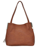 BGW84870 Monogrammable Three Compartment Shoulder Tote - MiMi Wholesale