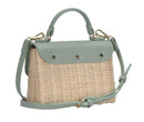 BGW85070 Rattan Pinch Lock Handbag - MiMi Wholesale