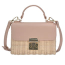 BGW85070 Rattan Pinch Lock Handbag - MiMi Wholesale