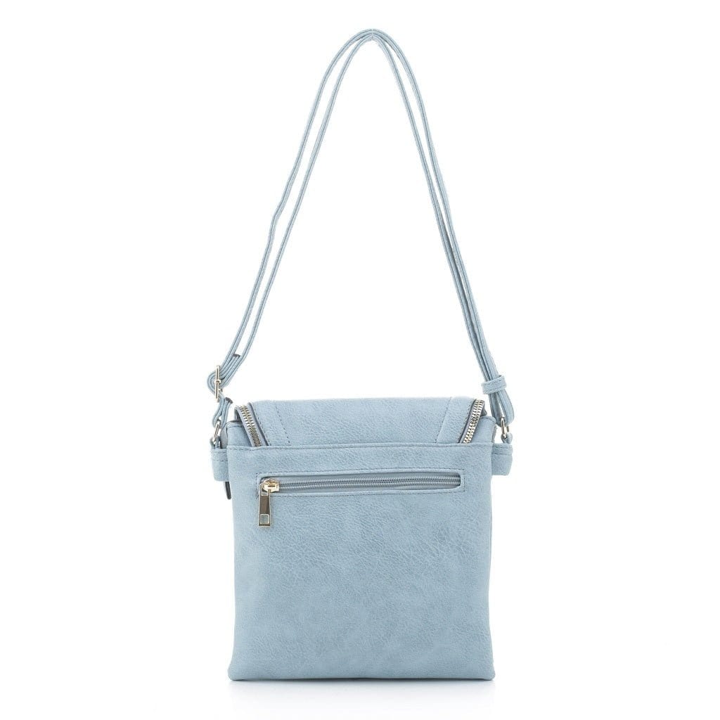 BJ6285 Fold-over Two Compartment Crossbody with Tassel - MiMi Wholesale