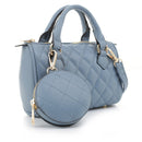 BJ6307QS Micro Quilted Top Handle Handbag/Crossbody w/ Coin Purse - MiMi Wholesale