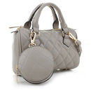 BJ6307QS Micro Quilted Top Handle Handbag/Crossbody w/ Coin Purse - MiMi Wholesale