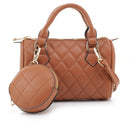 BJ6307QS Micro Quilted Top Handle Handbag/Crossbody w/ Coin Purse - MiMi Wholesale