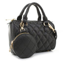 BJ6307QS Micro Quilted Top Handle Handbag/Crossbody w/ Coin Purse - MiMi Wholesale