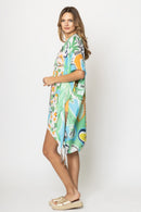 BLK310051 Dana Tropical Floral Print Kimono - MiMi Wholesale