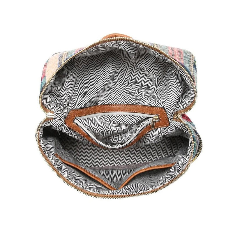 BP1795CHE Soft Cheetah Fur Textured Zipper Top Backpack - MiMi Wholesale