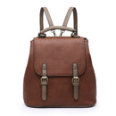 BP1891 Vegan Leather Convertible Flapover Backpack - MiMi Wholesale