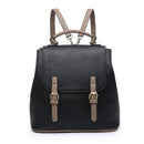 BP1891 Vegan Leather Convertible Flapover Backpack - MiMi Wholesale