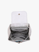 BP1919TRB Saffron Tribal Fabric Backpack w/ Whipstitch - MiMi Wholesale