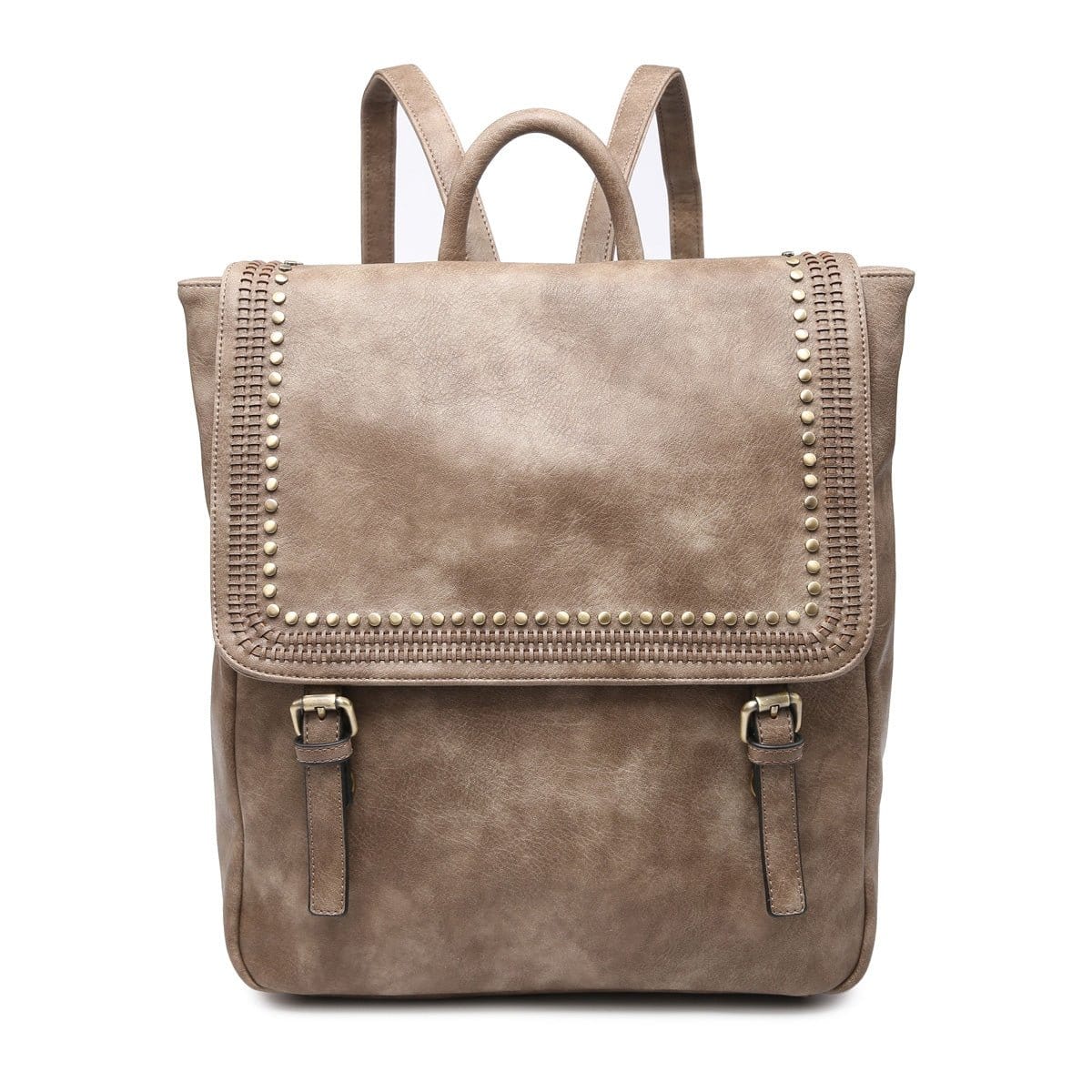 BP1939 Studded Flap Over Fashion Backpack - MiMi Wholesale