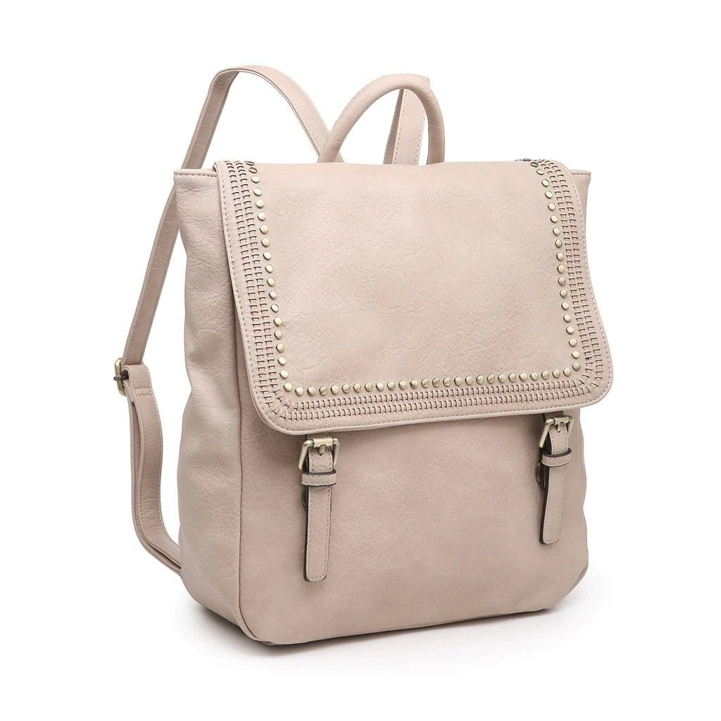 BP1939 Studded Flap Over Fashion Backpack - MiMi Wholesale