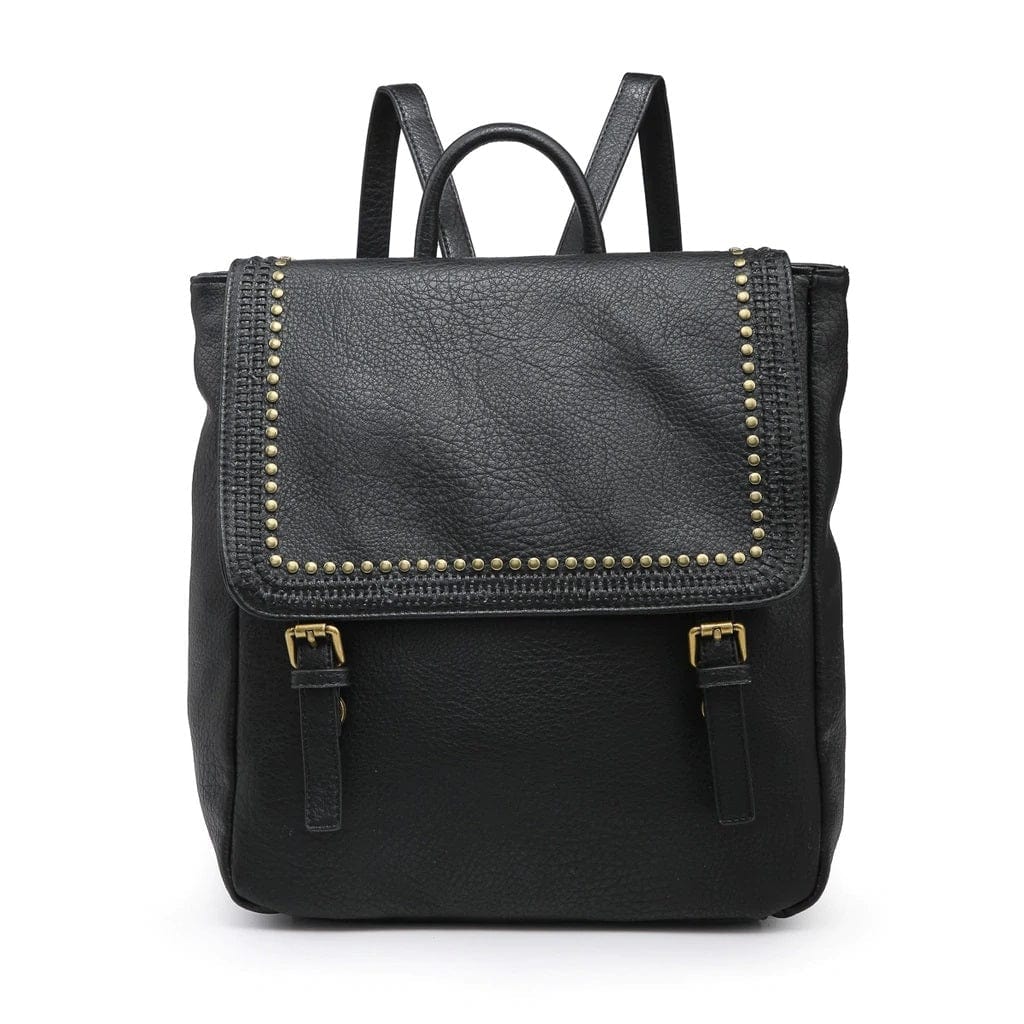 BP1939 Studded Flap Over Fashion Backpack - MiMi Wholesale