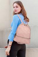 BP1985 Two Compartment Dome Fashion Backpack - MiMi Wholesale