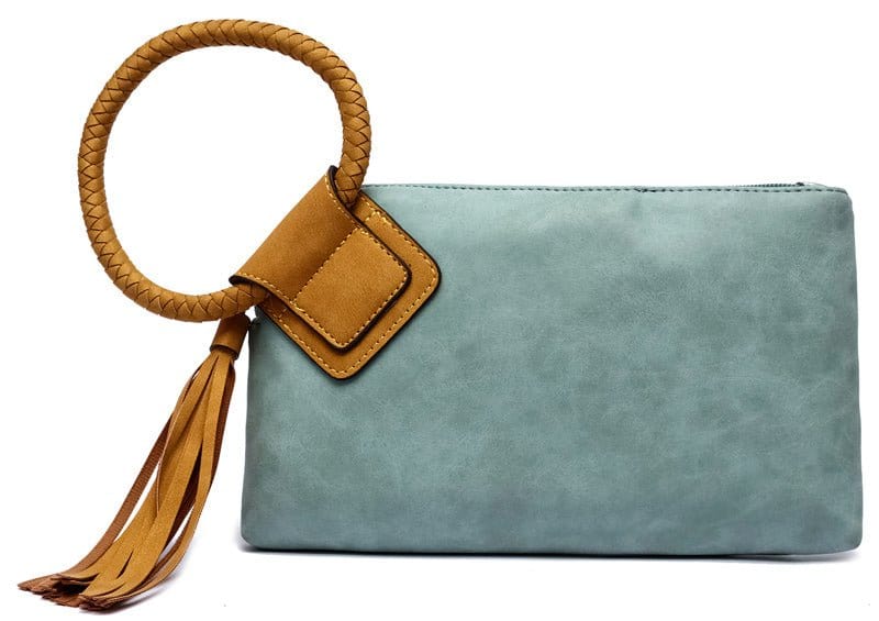 BP204 Fashion Cuff Handle Tassel Wristlet Clutch - MiMi Wholesale
