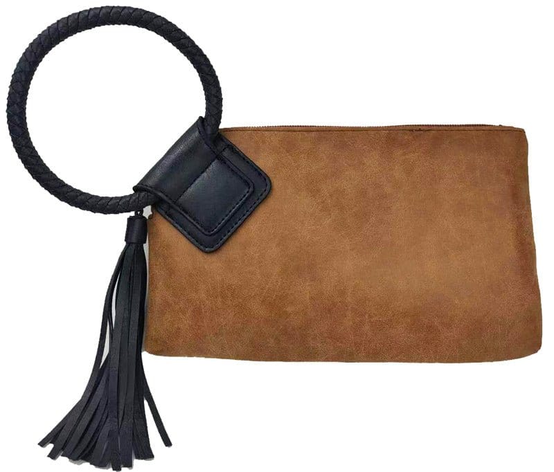 BP204 Fashion Cuff Handle Tassel Wristlet Clutch - MiMi Wholesale