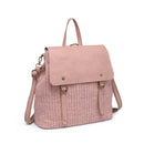 BP2061 Woven Backpack w/ Flap Over Closure - MiMi Wholesale