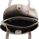 BSC19167 Polished Pebble Three Compartment Satchel - MiMi Wholesale