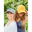 BT1017 Distressed Embroidered Peace Sign Cross Cross High Pony Baseball Cap - MiMi Wholesale