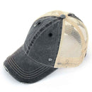 BT12 Washed Mesh Back High Pony Baseball Cap - MiMi Wholesale