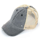 BT12 Washed Mesh Back High Pony Baseball Cap - MiMi Wholesale