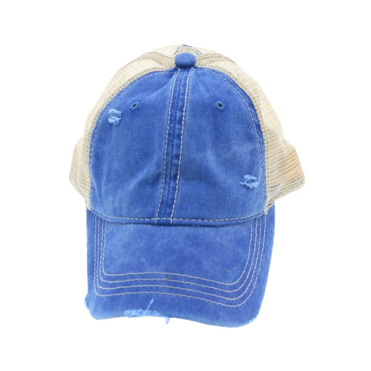 BT12 Washed Mesh Back High Pony Baseball Cap - MiMi Wholesale