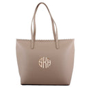 BTT19165 Carryall Monogrammable Scalloped Market Tote/Fashion Handbag - MiMi Wholesale