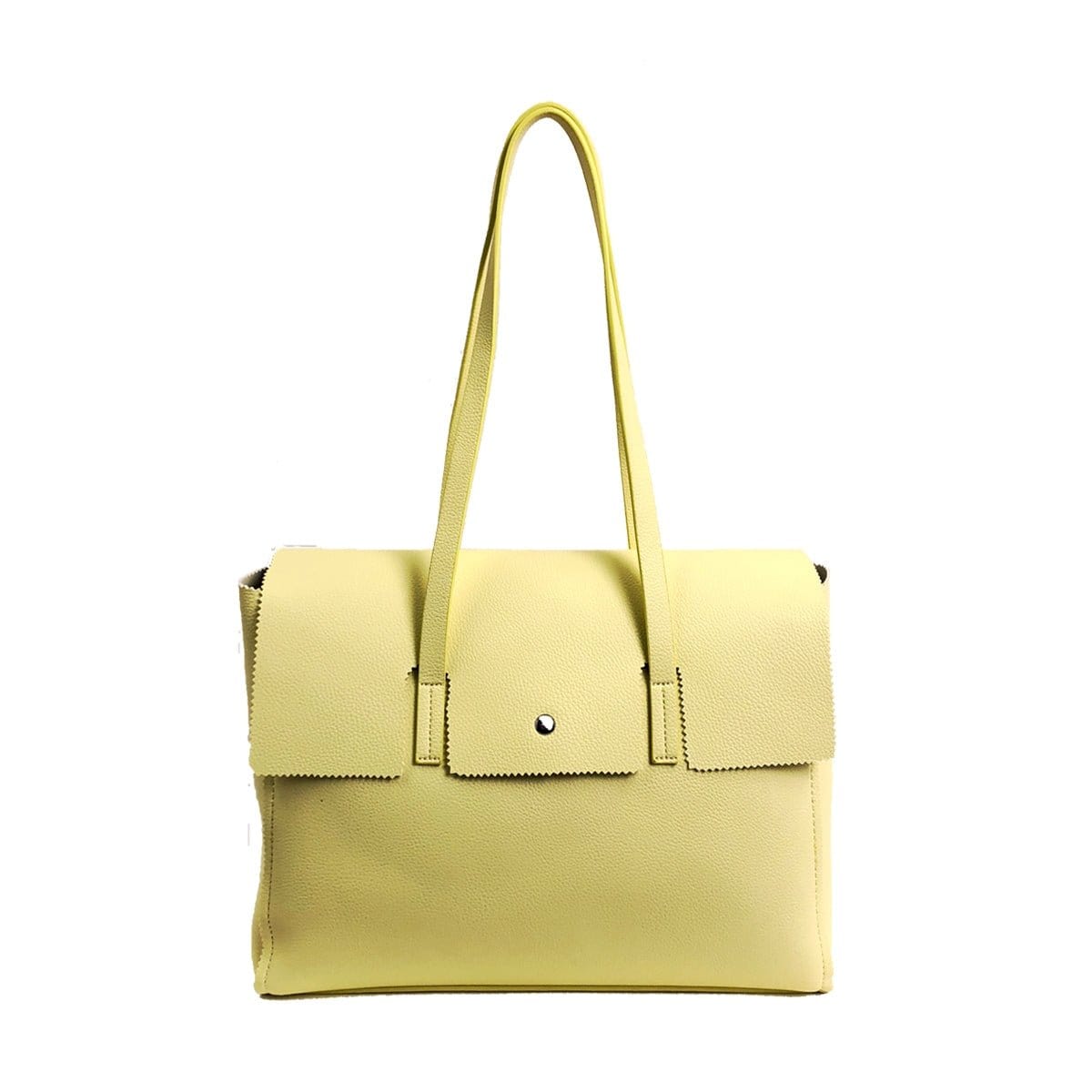 BTT19169 Everyday Tote w/ Gingham-Print Lining - MiMi Wholesale