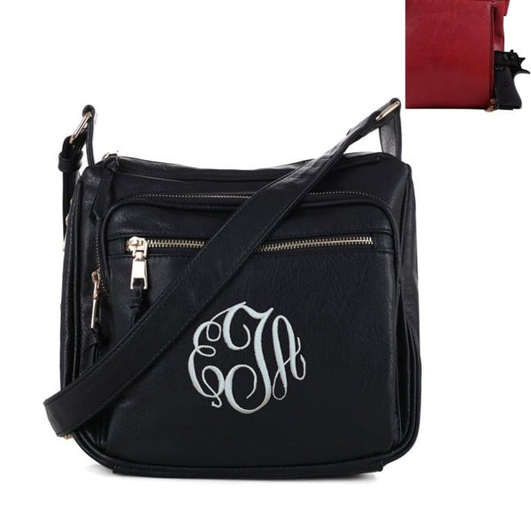 C5806 Monogrammable RFID Protected Concealed Carry Locking Crossbody - MiMi Wholesale