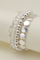 CB2166 Multi Pearl Chain Bracelet Set - MiMi Wholesale