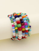 CB2177 7 Piece Glass Beaded Bracelet Set - MiMi Wholesale