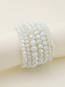 CB2177 7 Piece Glass Beaded Bracelet Set - MiMi Wholesale